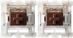 Gateron G Brown Pro Switches pré-lubrificados RGB SMD tátil para teclado mecânico de jogos (90 peças, marrom)
