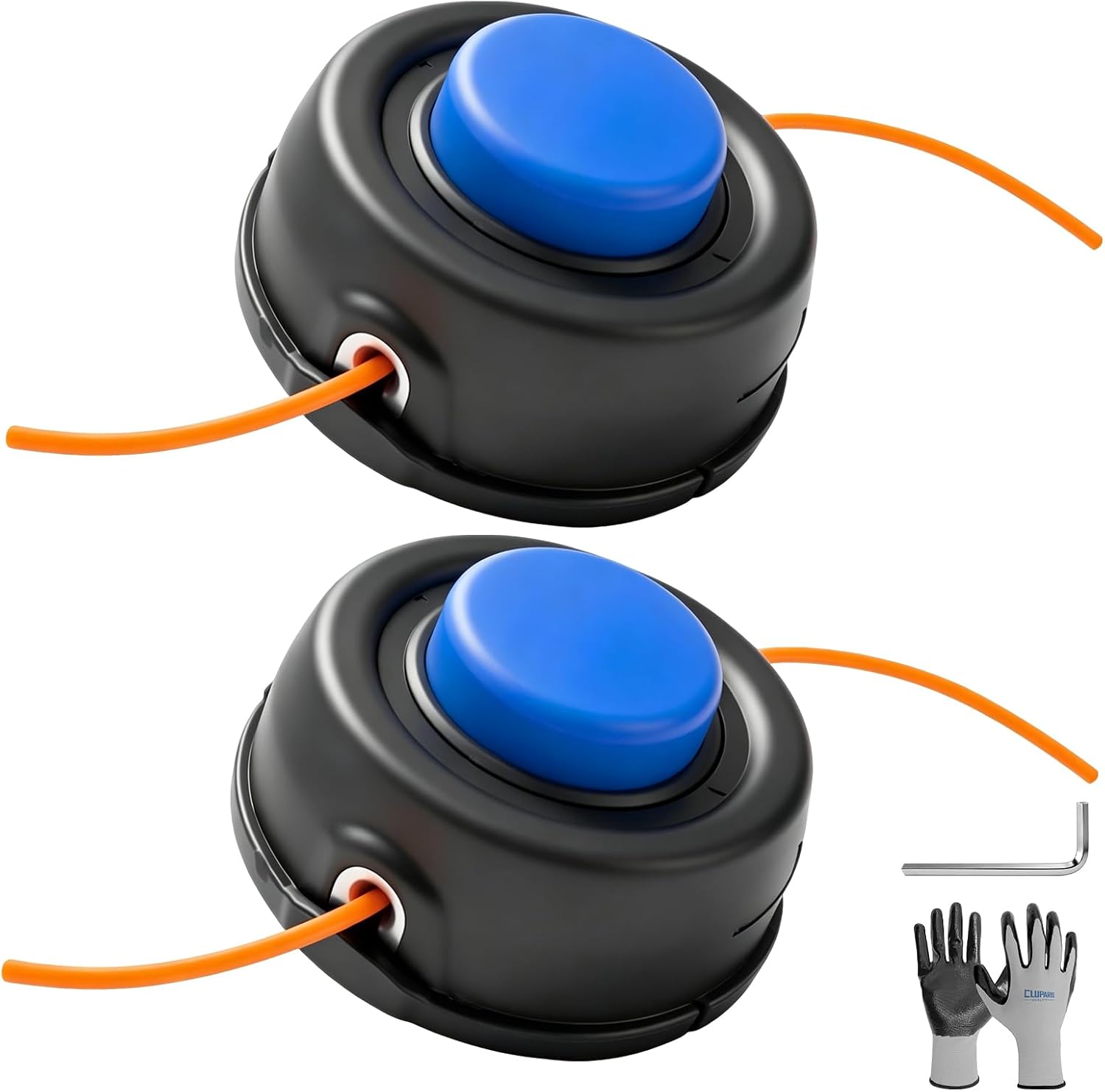 Cluparis 2-Pack T35 String Trimmer Replacement Head for Husqvarna 128LD 223L 225L 322L, Weed Wacker Parts Prewound .095 Inch Line, M10x1.25 LH, Replaces 578446301