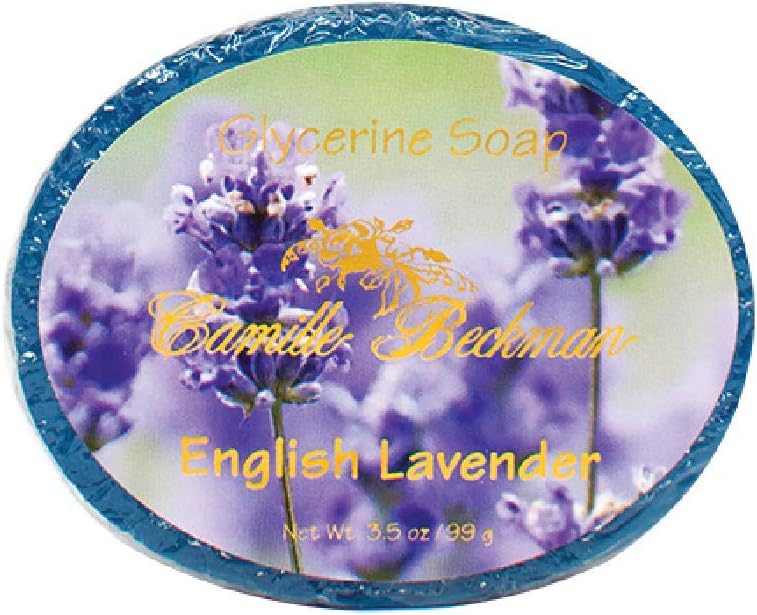 Sabonete em barra de glicerina Camille Beckman English Lavender para rosto e corpo, 99 g