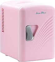 Vista 1 de Iceblue Mini Fridge, Retro 4 Liter /6 Cans Tiny Fridge, AC Plug & 12V Car Charger Small Refrigerator, Compact & Portable 4A Cooling Mini