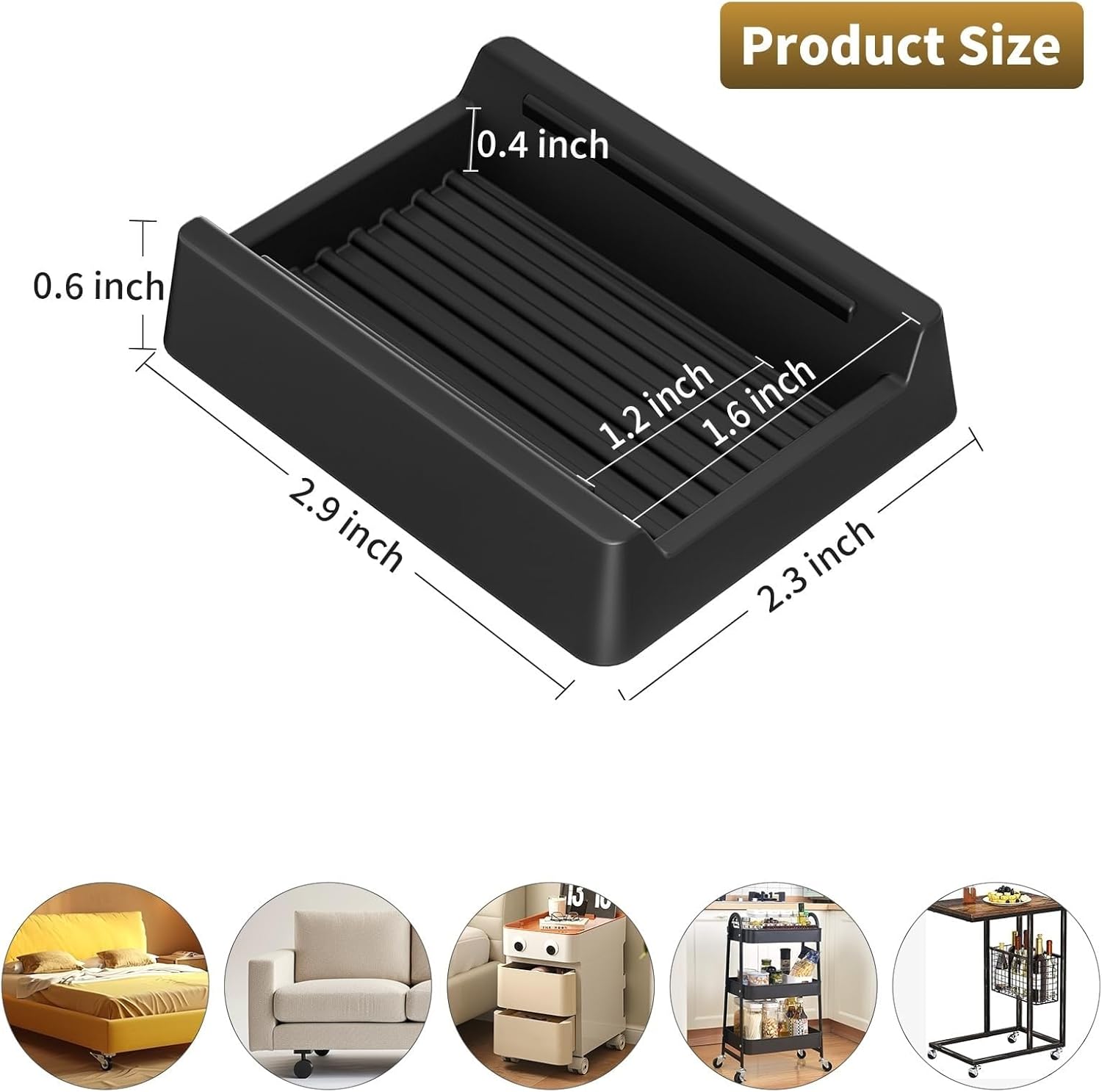8 PCS Silicone Anti-Slip Furniture Pads Non-Slip Wheel Stoppers for Home All Fixation to Prevent Sliding for Furniture