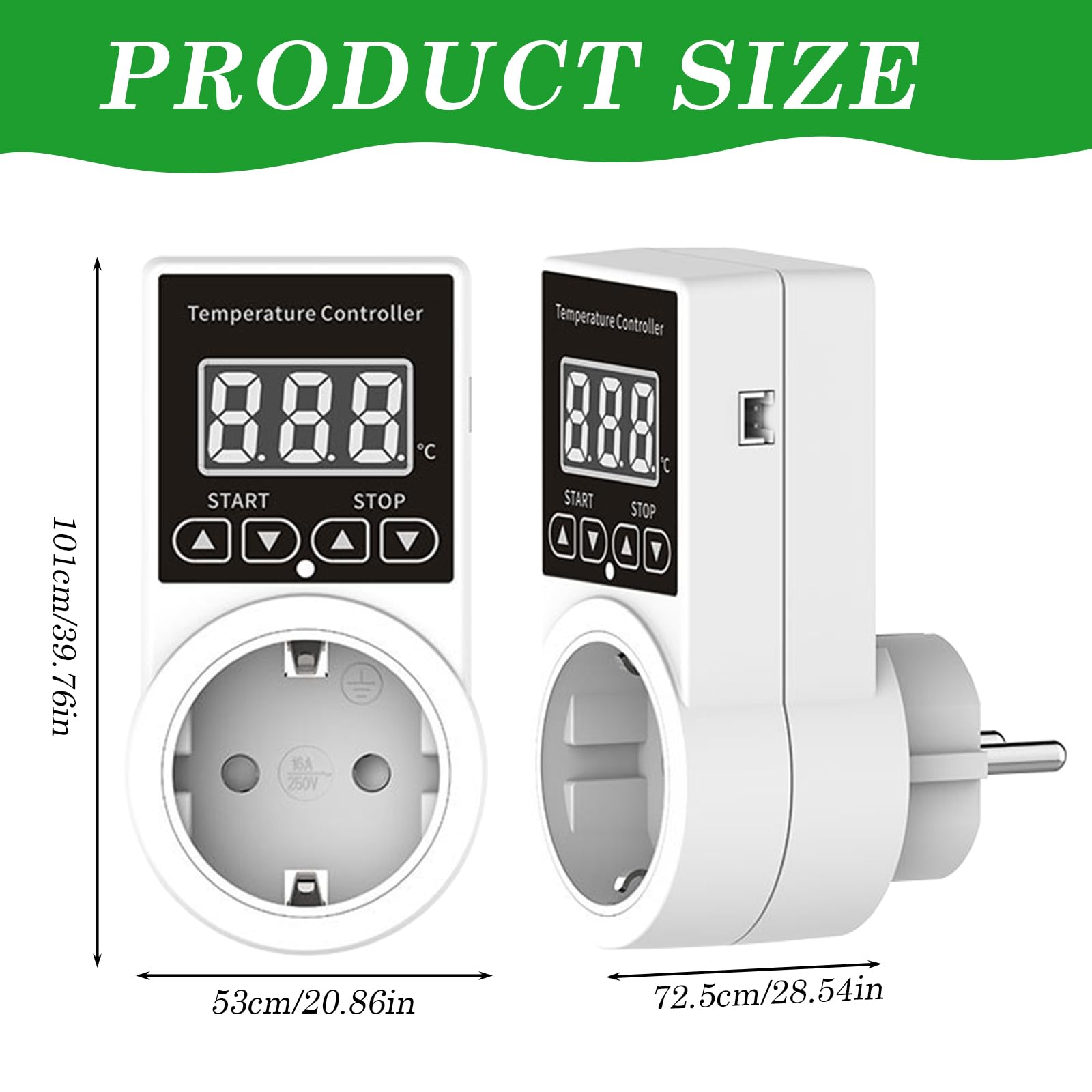 GOEDCH Pack 2 Régulateurs Température Numériques Jour Nuit - Thermostat Prise Avec Sonde