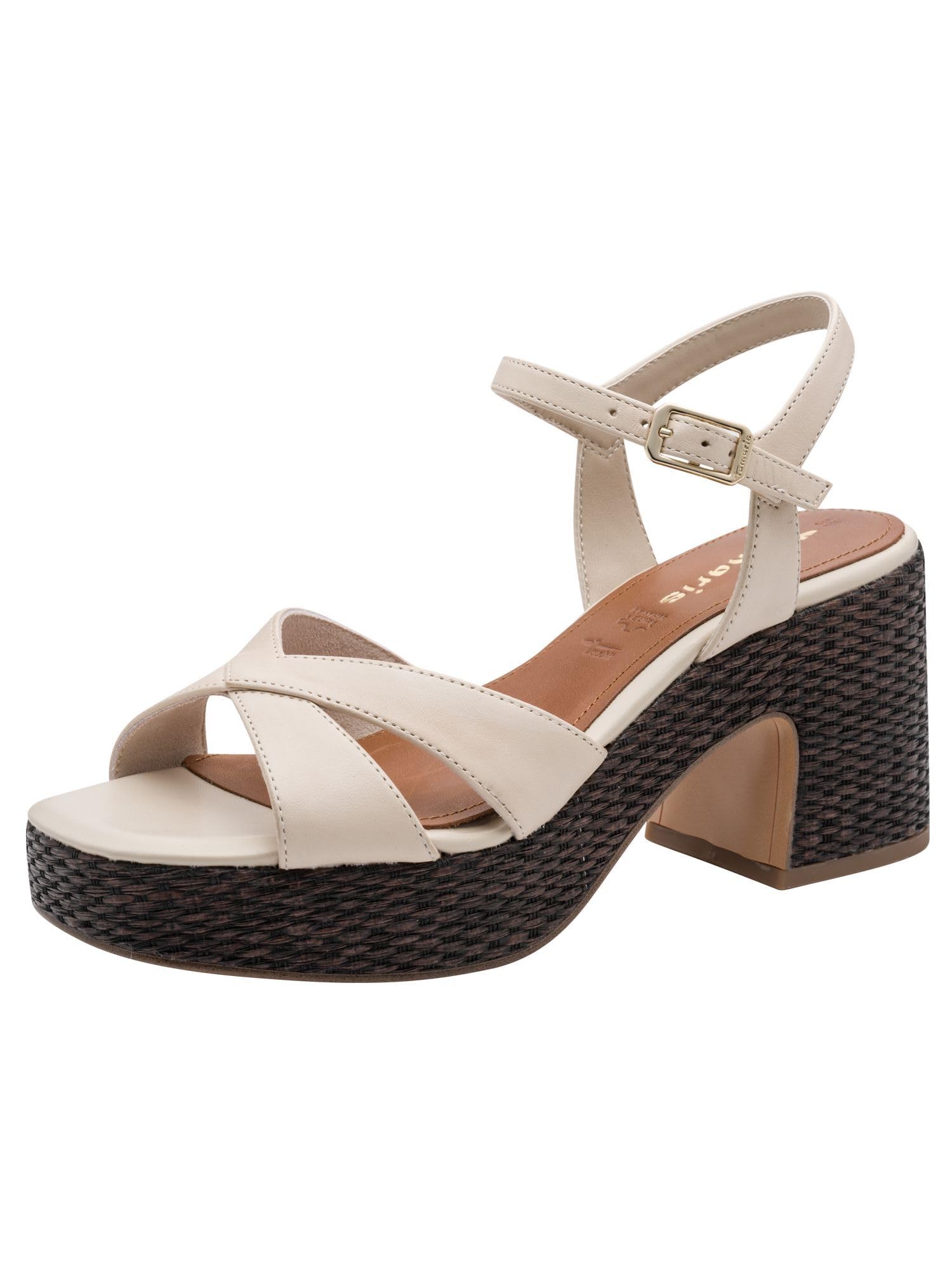 Tamaris Women's Platform Sandal Leather beige 5.5 UK