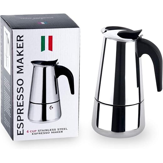 Saiyam Stainless Steel Espresso Maker Stovetop Coffee Percol