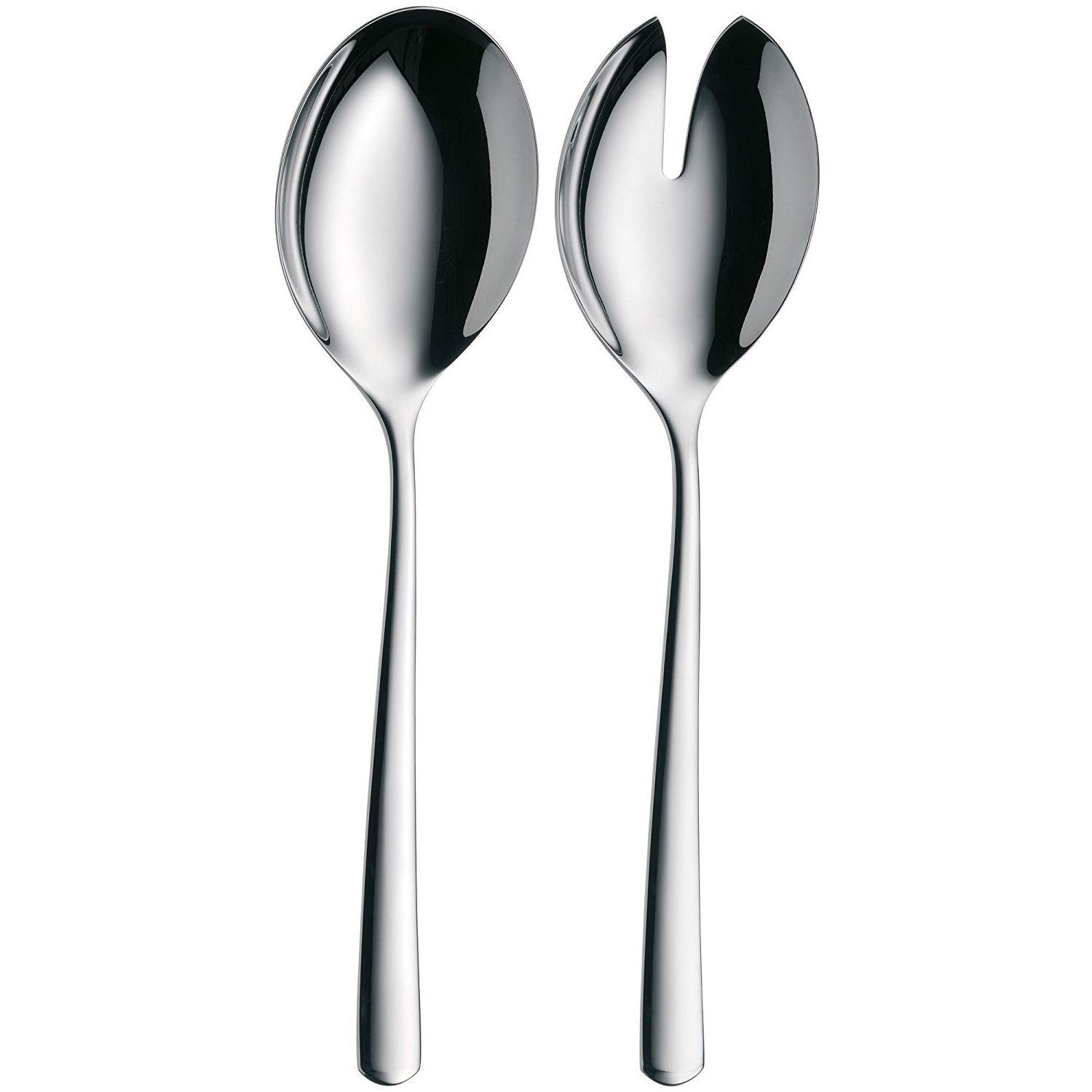 WMF Boston Besteckset 12 Personen, 66 teilig, 60 Teile mit Servierbesteck, Monobloc-Messer, Cromargan Edelstahl poliert, glänzend, spülmaschinenfest
