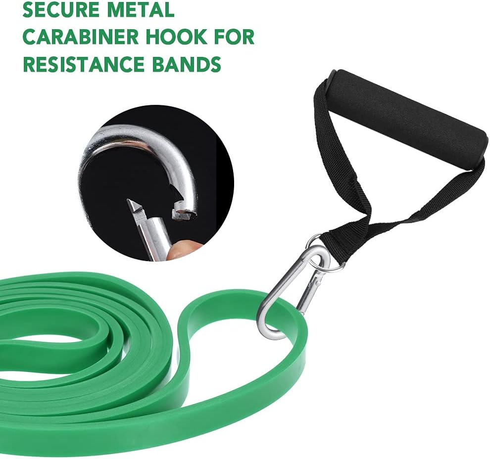 5pcs Exercise Set Workout Handles Door Anchor Carabiner Hooks Home Resistance Bands Cable Machines Fitness Accessories image 2