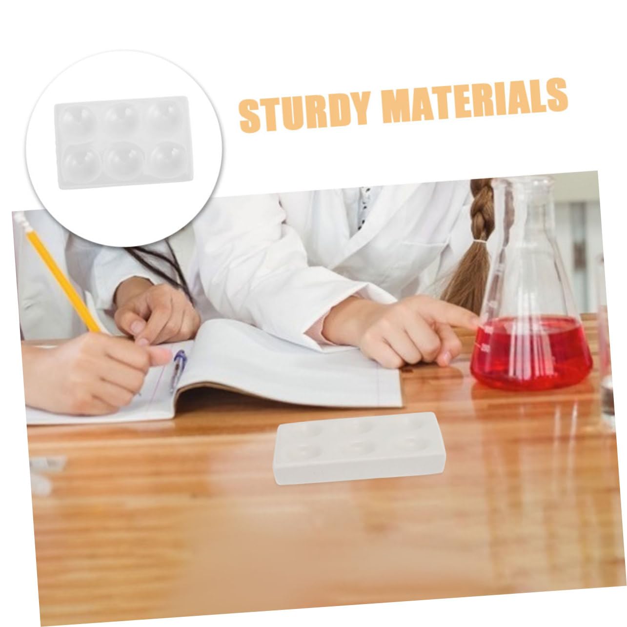 2pcs Ceramic Reaction Plate Plates for Chemical Experiments for Accurate Testing Easy to Clean Design for Laboratory Use