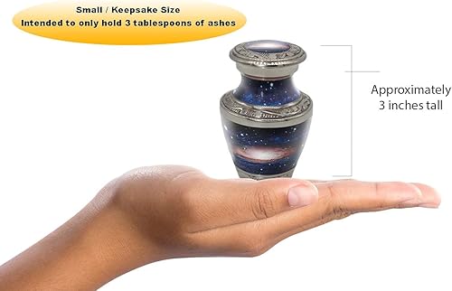 Miniatura 6 de Milky Way - Urnas de recuerdo para cenizas humanas con caja de regalo de terciopelo para recuerdos de cremación para cenizas