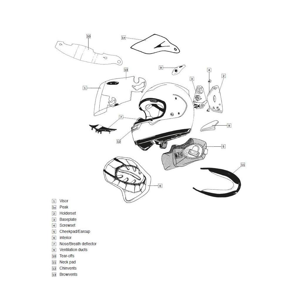 Platine écran ARAI VAS League Italy Casque Intégral