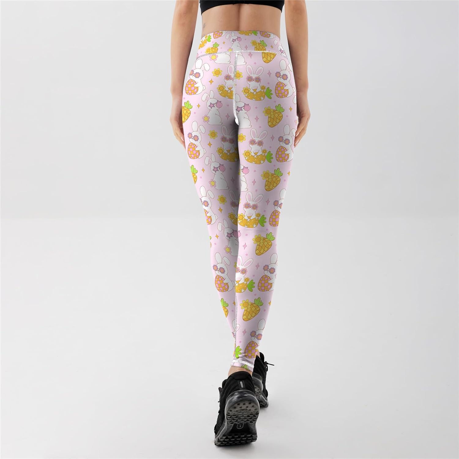 Easter High-Waisted Yoga Pants for Women Cute Rabbit Leggings Long Leggings for Sport Running - Image 4