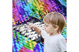 Rainbow Mermaid Sequin Fabric - Sensory Play Wall Covering