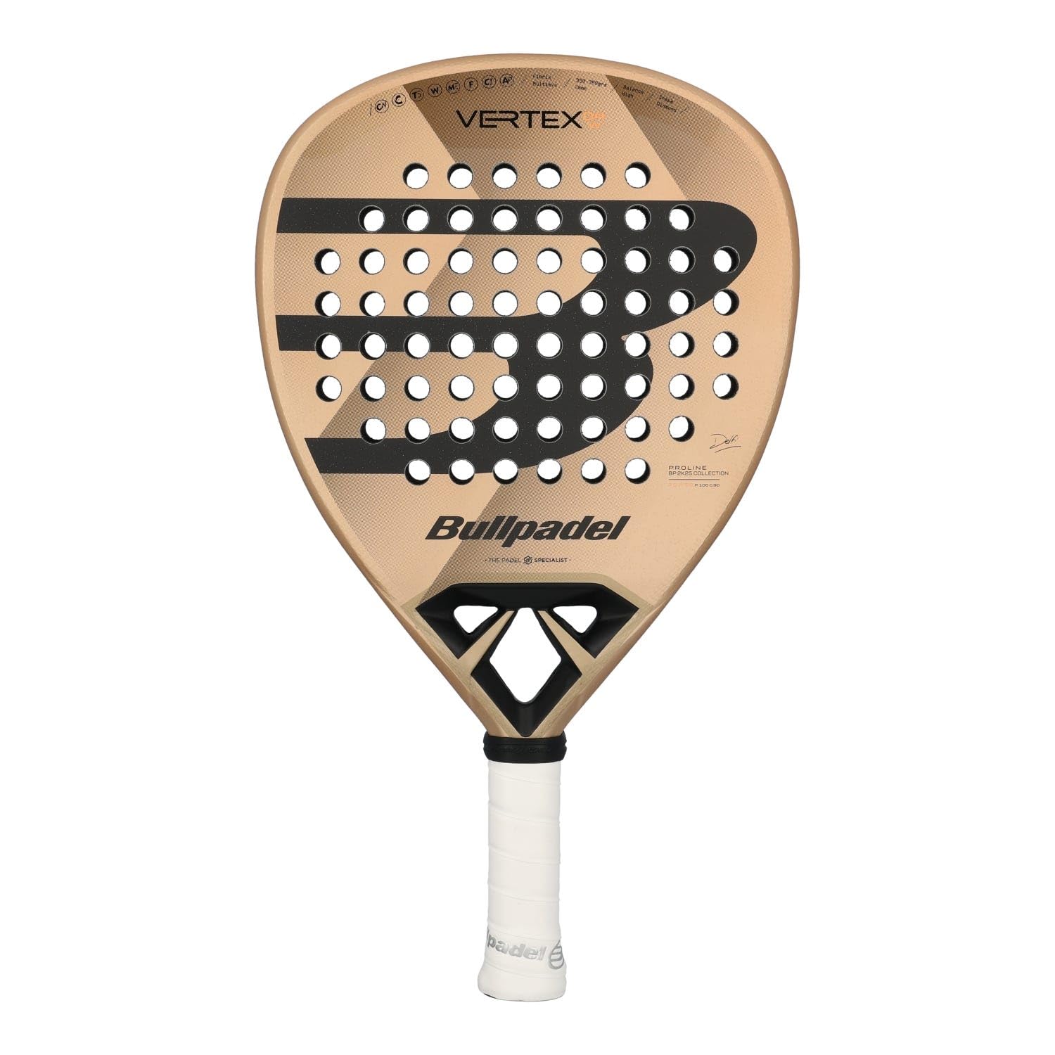 BULLPADEL Padel Racket VERTEX 04 W 2025 | Professional Diamond Shape Pala Padel | Fibrix Hybrid Fiber & MultiEva Core | Curvaktiv System & Air Power Channel | Maximum Power & Precision Control