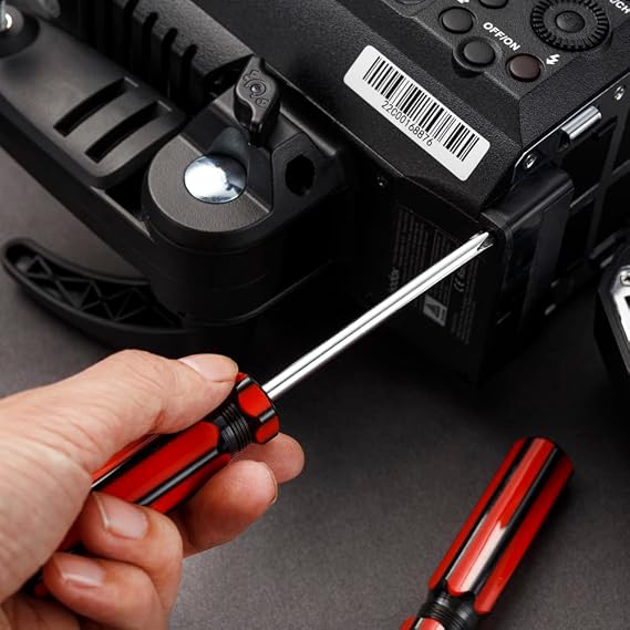 Household Hand Tools, Tool Set - 7 Piece by Trimate, Set Includes – Hammer, Screwdriver Set, Pliers (Tool Kit for The Home, Office, or Car) (Red)