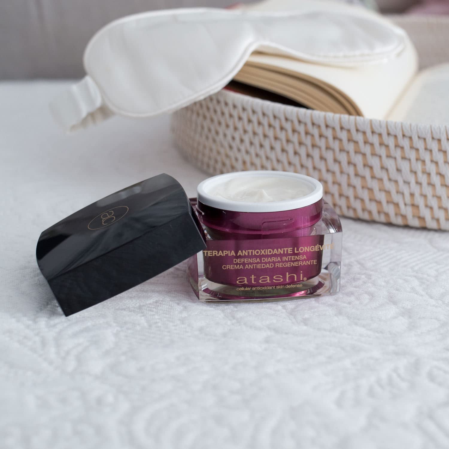 Atashi | Set di Bellezza Ritual Antiossidante Rigenerativo | 50 ml + 50 ml | Siero Restauratore Rigenerante + Crema Anti-età Rigenerante + Pietra di Giada | Vitamine C, E e CoQ10