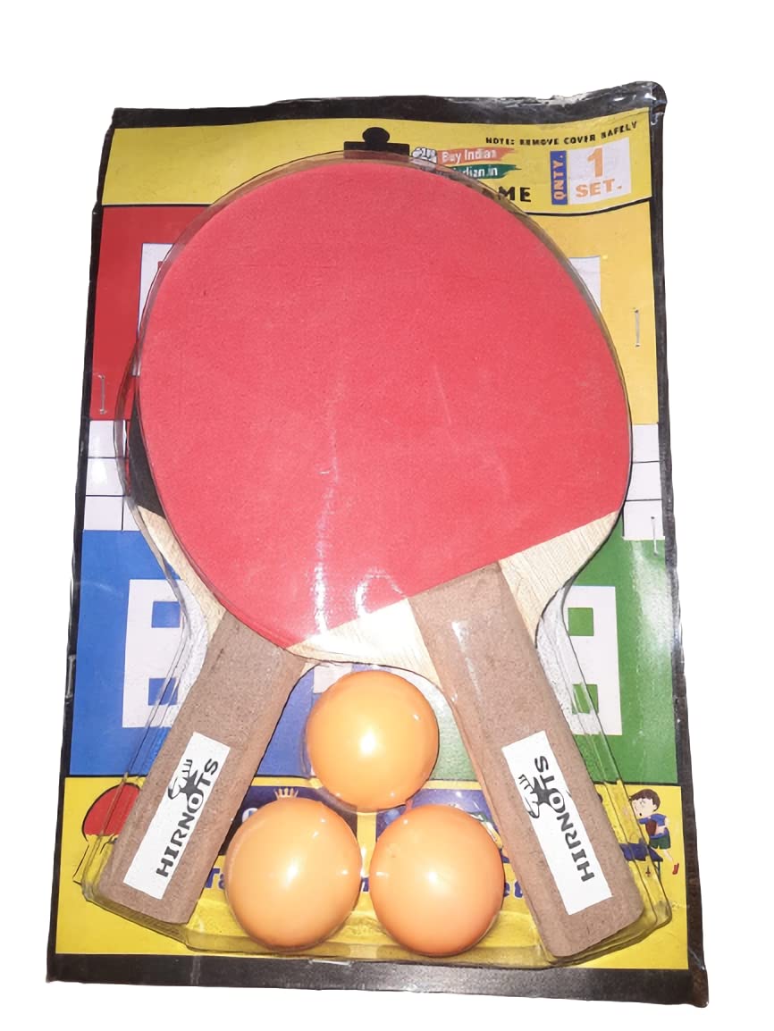 Buy HIRNOTS Table Tennis Set consisting 2 Table Tennis Bats and 3 Balls