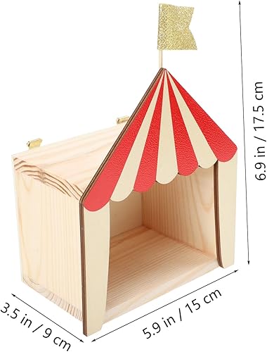 Miniatura 4 de VOSAREA Bandeja organizadora de joyas modelo de circo de circo, regalos de cumpleaños para niños, estante de escritorio, soporte de exhibición de