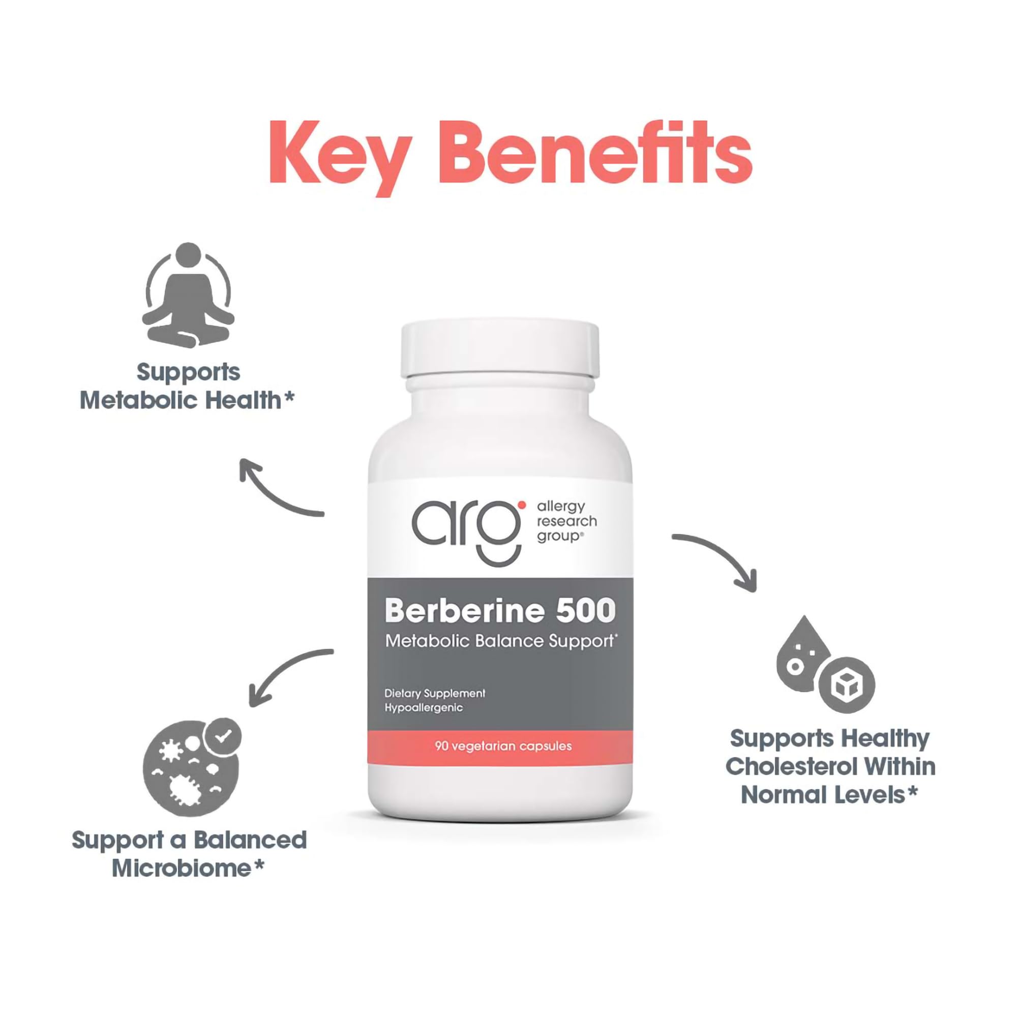 ARG Berberine HCl 500 mg, Non-GMO Botanical Extract, 90 Capsules — Amazon image 5