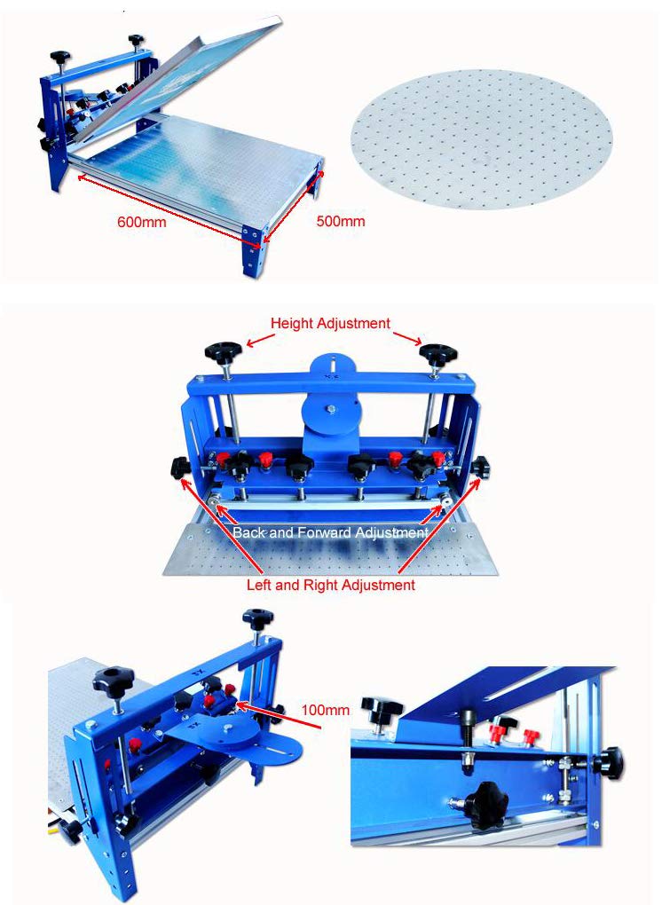TECHTONGDA Vacuum Screen Printing Press Micro-Registration 20x24 Inch Silk Screen Printing Machine with Stainless Steel Pallet