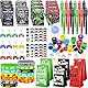 Videospiel Mitgebsel Kindergeburtstag 6 7 8 9 10 Jahre, Gastgeschenk Kindergeburtstag mit UV Stift & Notizbuch Stempel Controller Schlüsselanhänger Aufkleber Partytüten Gamer Spiel Give Aways Junge