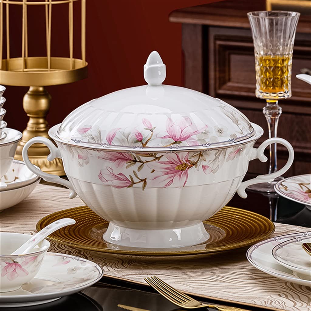 SAeWare Home Combination Creative Bone - Vajilla de cerámica de porcelana