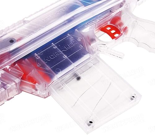 Miniatura 17 de WORKER 10 dardos clip de recarga rápida para Nerf N-Strike Elite Color Azul Transparente
