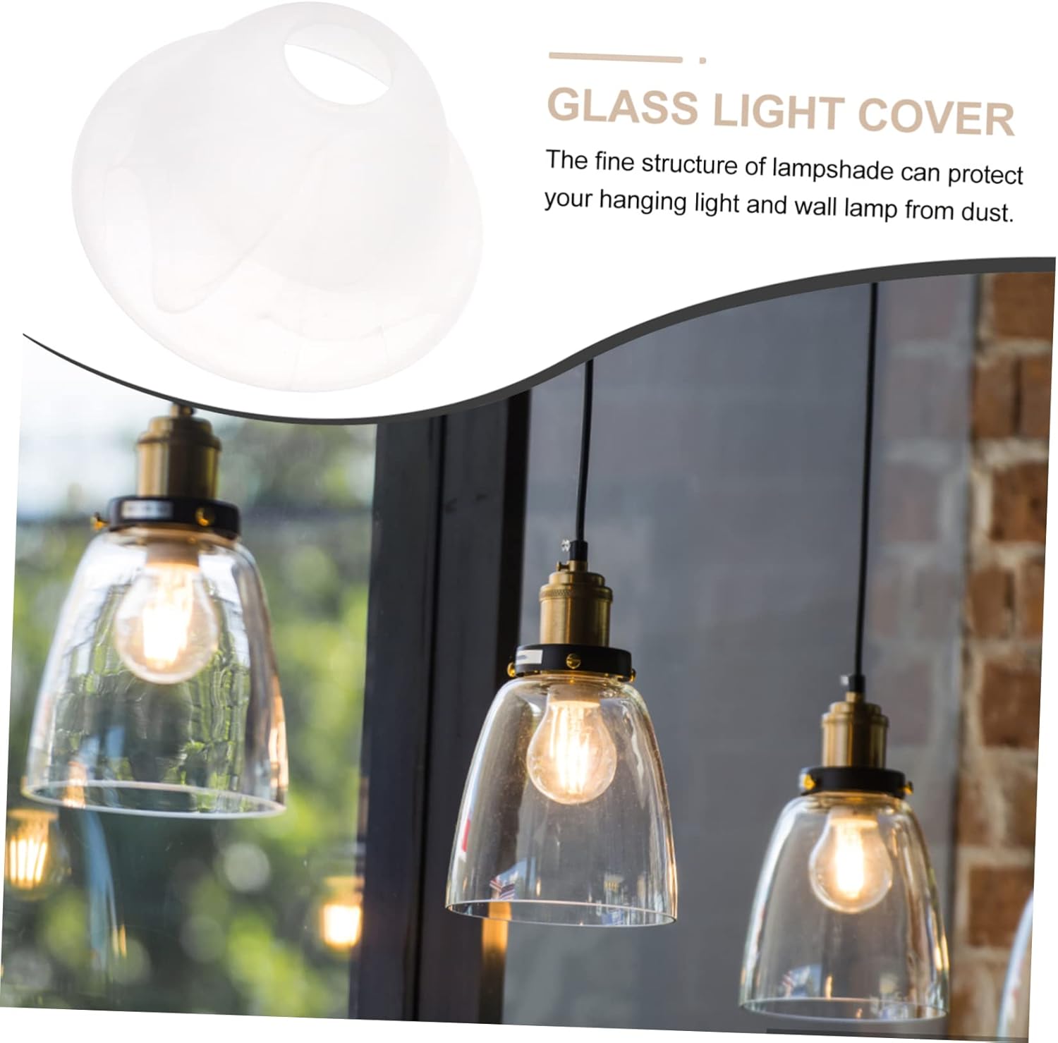 Operitacx Decorative Glass Lampshade Pendant Light Cover Stylish Ceiling Fixture for Chandelier and Ceiling Lamps Premium Craft for Warm Lighting Any Room