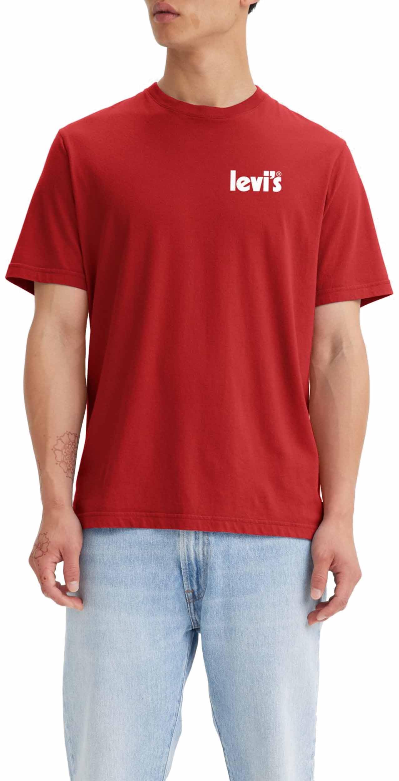 Levi's Ss Relaxed Fit Tee, Hombre, Poster Logo Aura Orange, L