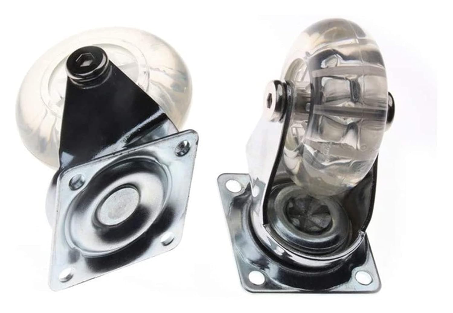 Castor Wheels,Furniture Casters, Furniture Wheel,Useful Transparent PU Caster Mute Universal Heavy Duty Furniture Wheel for Children's Car Office Chair Swivel