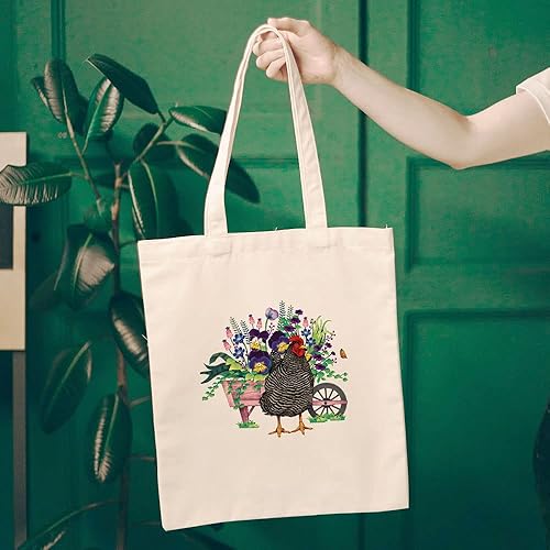 Vista 52 de WIRESTER Bolsa de lona reutilizable para mujeres y niñas, bolsa de compras de comestibles, bolsa de hombro, bolsa de viaje, animal de perro y gato