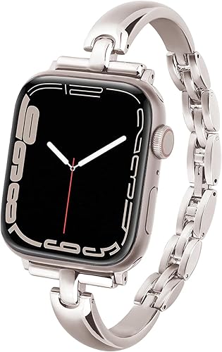 Vista 11 de Band Compatible for Apple Watch Band 42mm 44mm 45mm 46mm iWatch Series SE 10 9 8 7 6 5 4 3 Oro