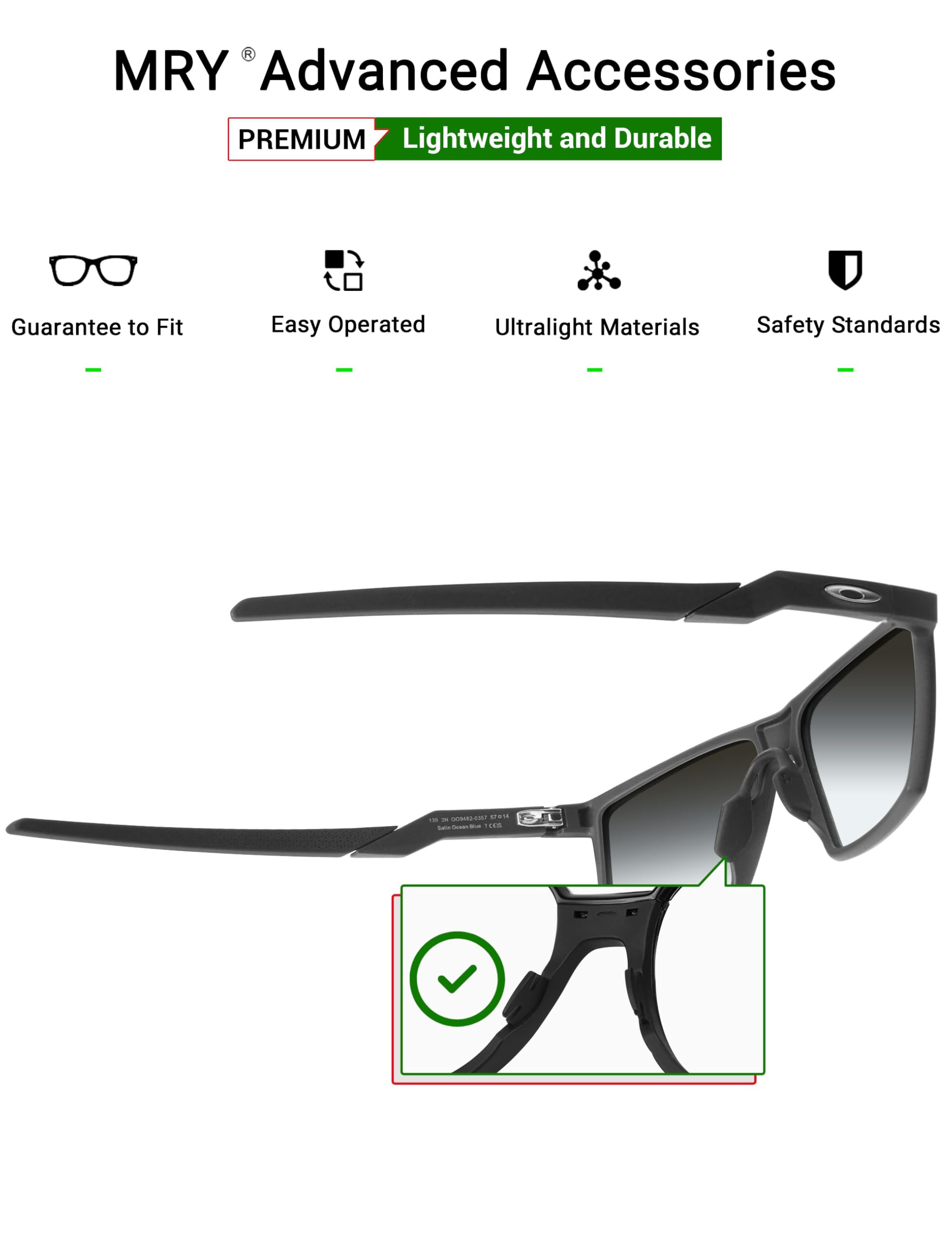 Mryok Kit naselli di ricambio per occhiali da sole Oakley Futurity Sun OO9482/Futurity OX8052