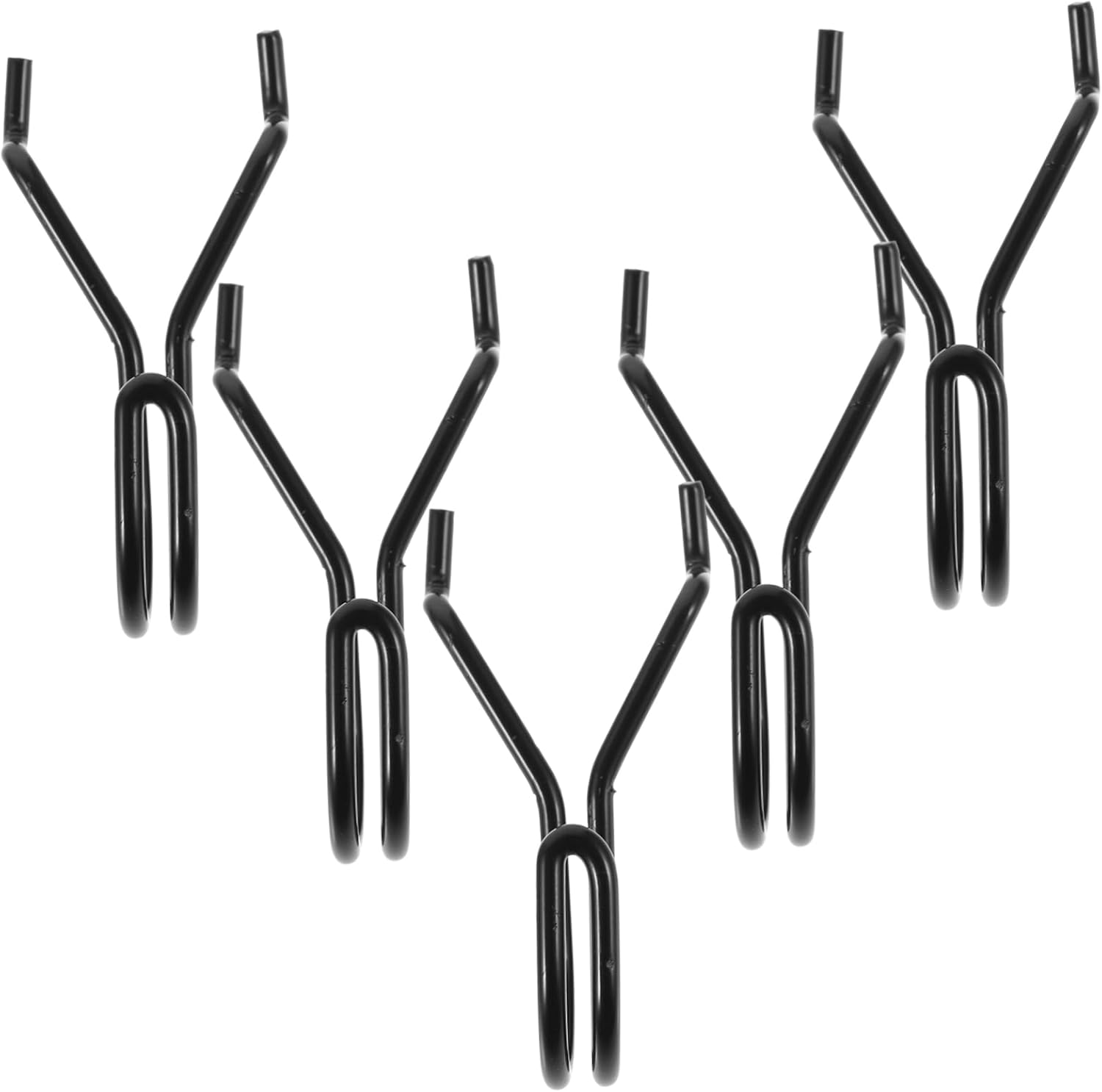 Ciieeo 5pcs Black Y-Shaped Hooks Metal Pegboard Hooks for Wall Jewelry Hangers Small Tool Organizer Pegboard Accessories