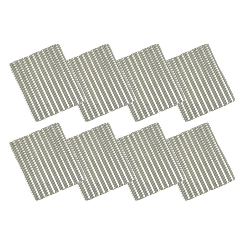 Generic 8Pcs 1/35 Steel Shed Corrugated Tile,Miniature Architecture House, Table Material,Factory Building Scene Layout
