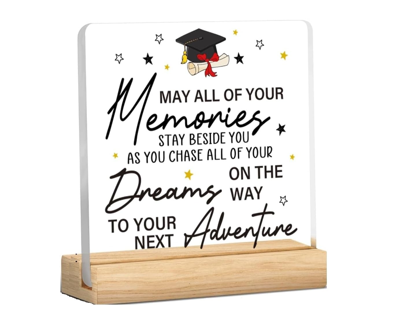 Bs amor Graduation Gift college Class for Women Men, Inspirational Graduation Gift Home Office Decor Sign 5x4 Inches-image-25