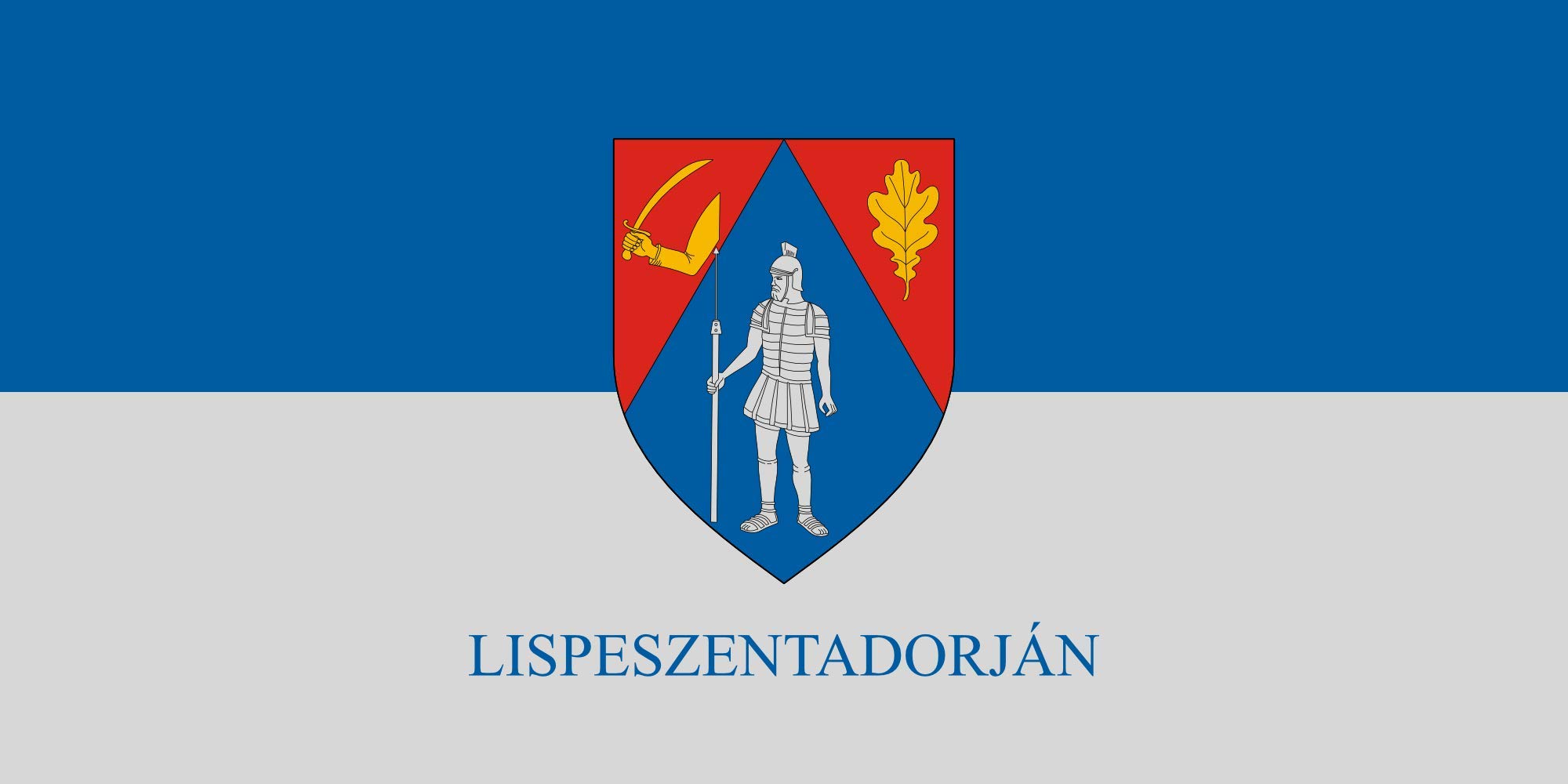 Drapeau Lispeszentadorján grand format pour mât extérieur et décoration