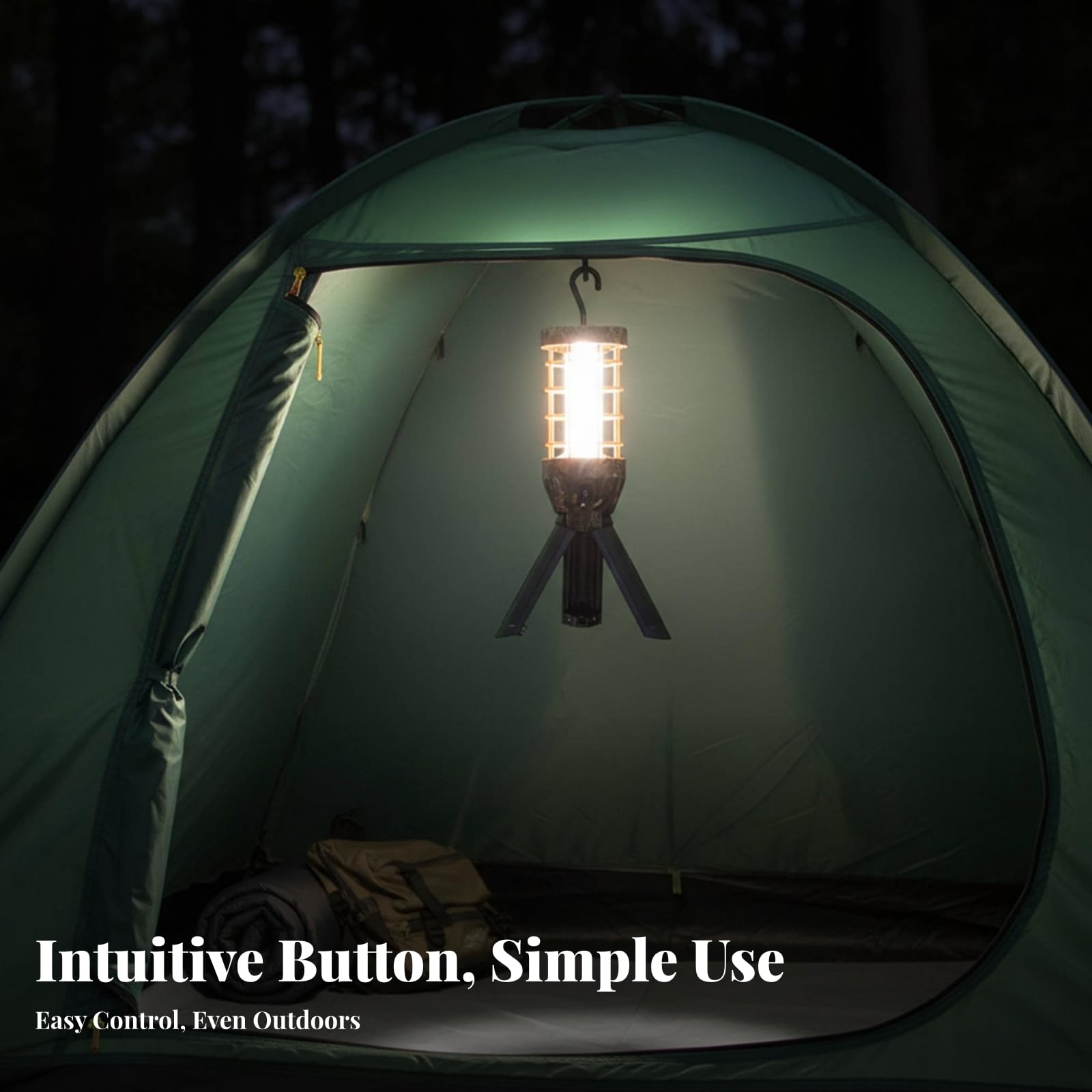Faltbare Campinglaterne Schutzgitter Campinglampe Griffig Außenbeleuchtung