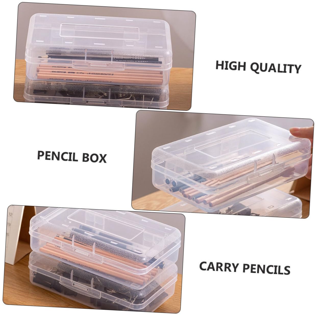 Boîte À Crayons De Bureau Porte-Stylo Boîte De Rangement Crayon pour Garçons Filles Conteneur De Papeterie