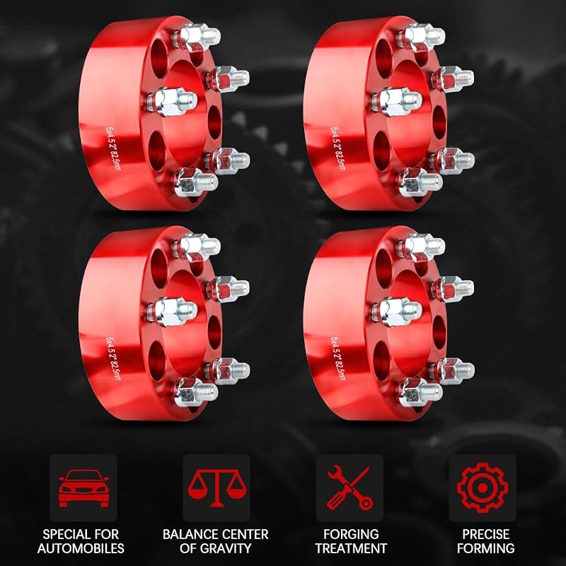 CarBole Kerék Távtartó 82.5 mm 5x4.5 Jeep Wrangler TJ YJ XJ Ford Lincoln Mazda Mercury Járművekhez 20 Csavarral
