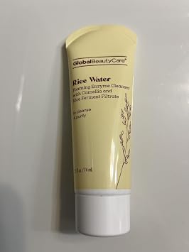 Global Beauty Care Rice Water Foaming Enzyme Cleanser with Camellia and Rice Ferment Filtrate, 2.5 fl oz