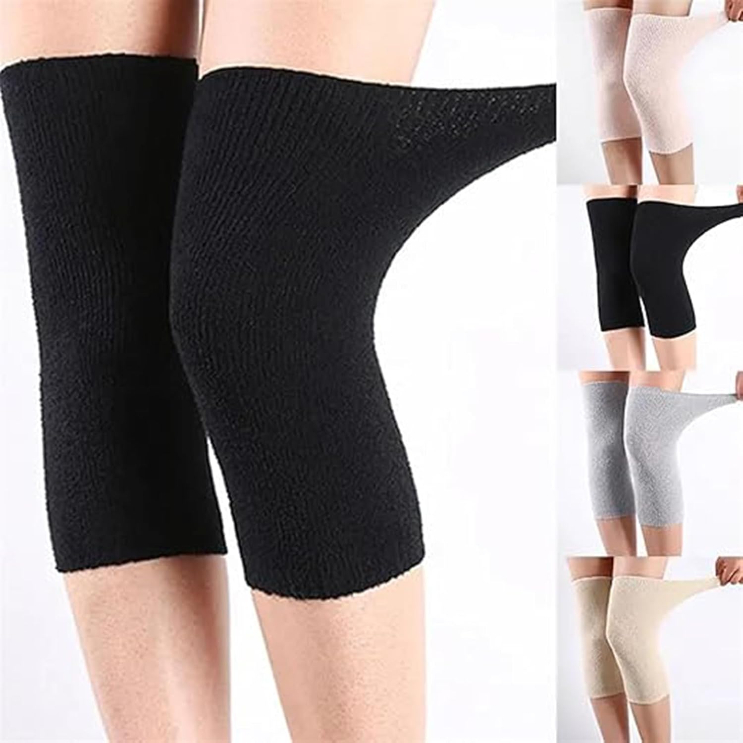 Warm Knee Pads, Soft Breathable Knee Pads,knees Protective, Knee Brace for Volleyball Football Dance Yoga Tennis(Nude,50CM)