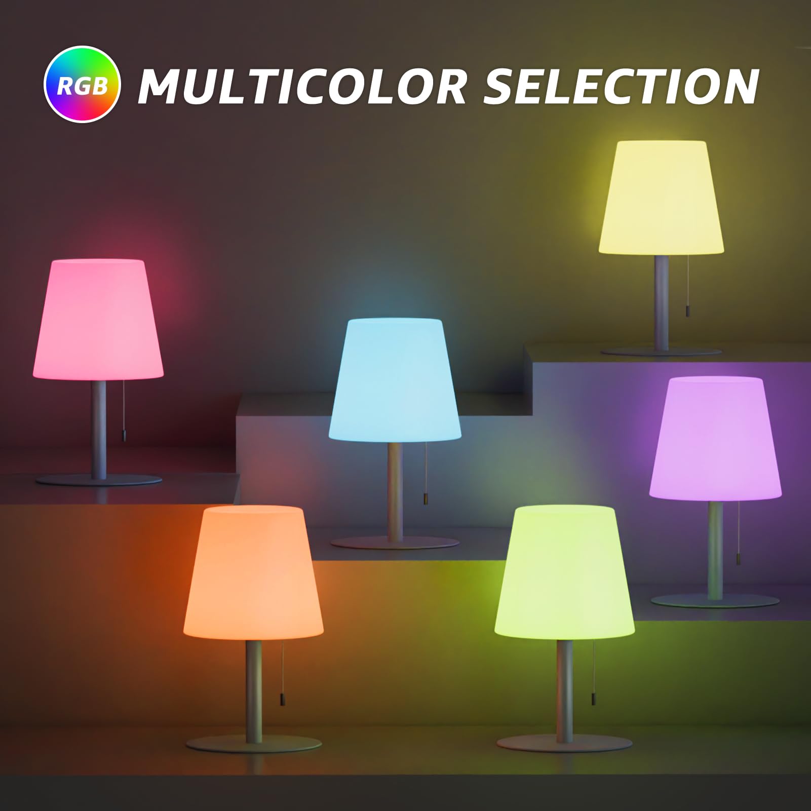 uuffoo Duschlampe, wasserdicht, 8 Farben, Duschlicht, wiederaufladbar, kabellos, batteriebetrieben, LED-Tischlampen für den Außenbereich, dimmbar, tragbar, für Innen- und Außenbereich, Badezimmer
