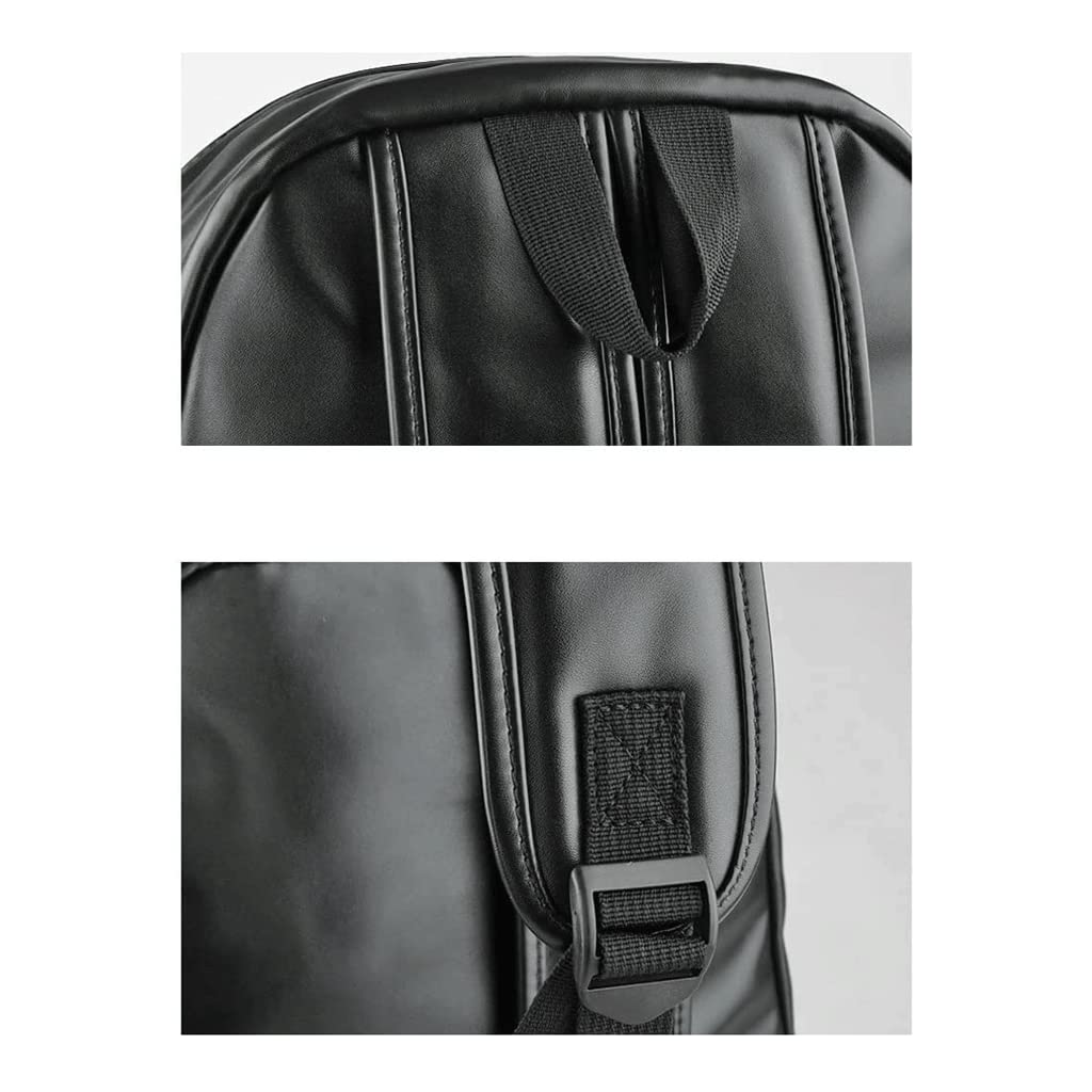 Skórzany plecak Unisex Lederen Rugzak 15,6 Inch Lederen Laptop Rugzak Pu Lederen Dagrugzak Vintage Casual Reisrugzak Zwart Wysoka pojemność