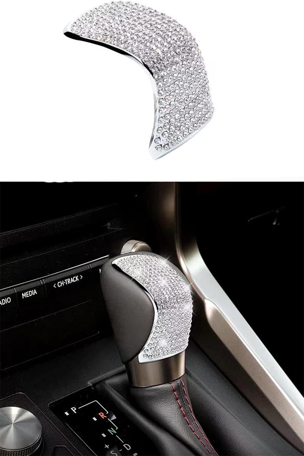 for Lexus Bling Crystal Shifter Gear Lever Accessories Compatible with Lexus 2016-2018 ES 2015-2022 NX 2016-2022 RX 2014-2022 is 2015-2022 RC 2016-2022 GS 2020-2022 GX-460