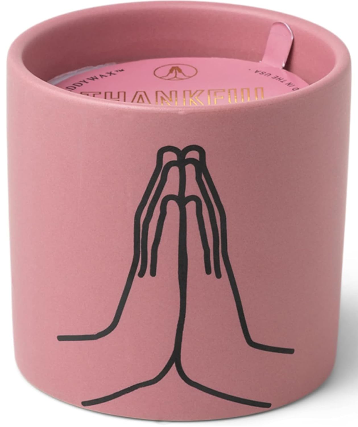 Paddywax Scented Candles in Matte Ceramic Impressions Collection Artisan Candle, 5.75-Ounce, Thankful for You