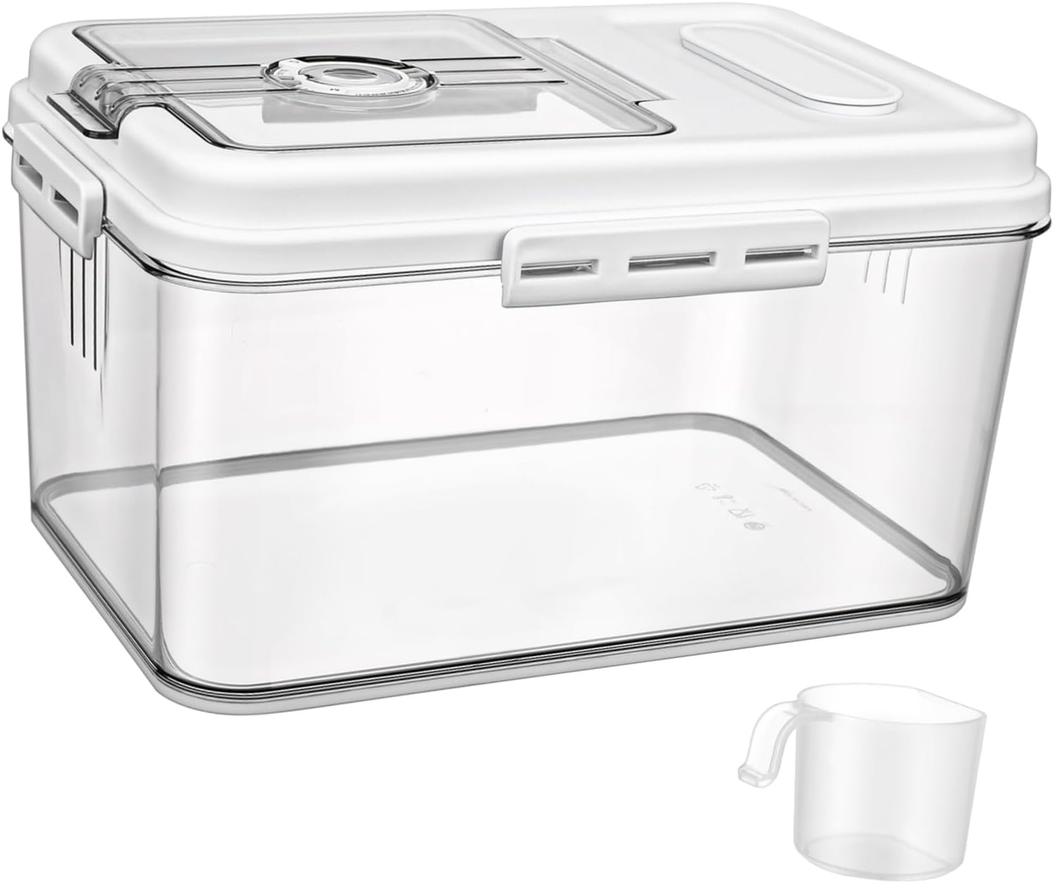 Airtight Rice Storage Container Multi Functional Cereal Dispenser for Kitchen Capacity Grain Holder for Rice Flour More Stylish Modern Design Pet Material