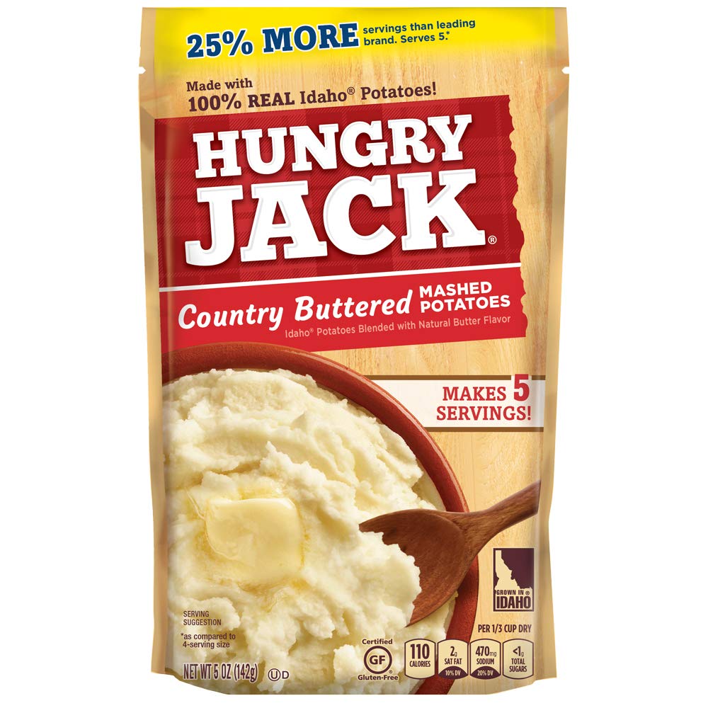 Hungry Jack Mashed Potatoes, Country Butter Flavor, Made