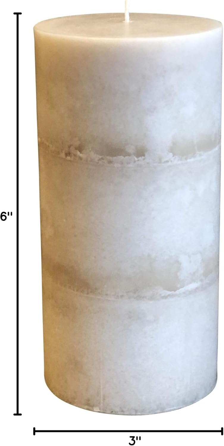 Wicks N More Ivory Bliss Unscented Pillar Candles (3x6)