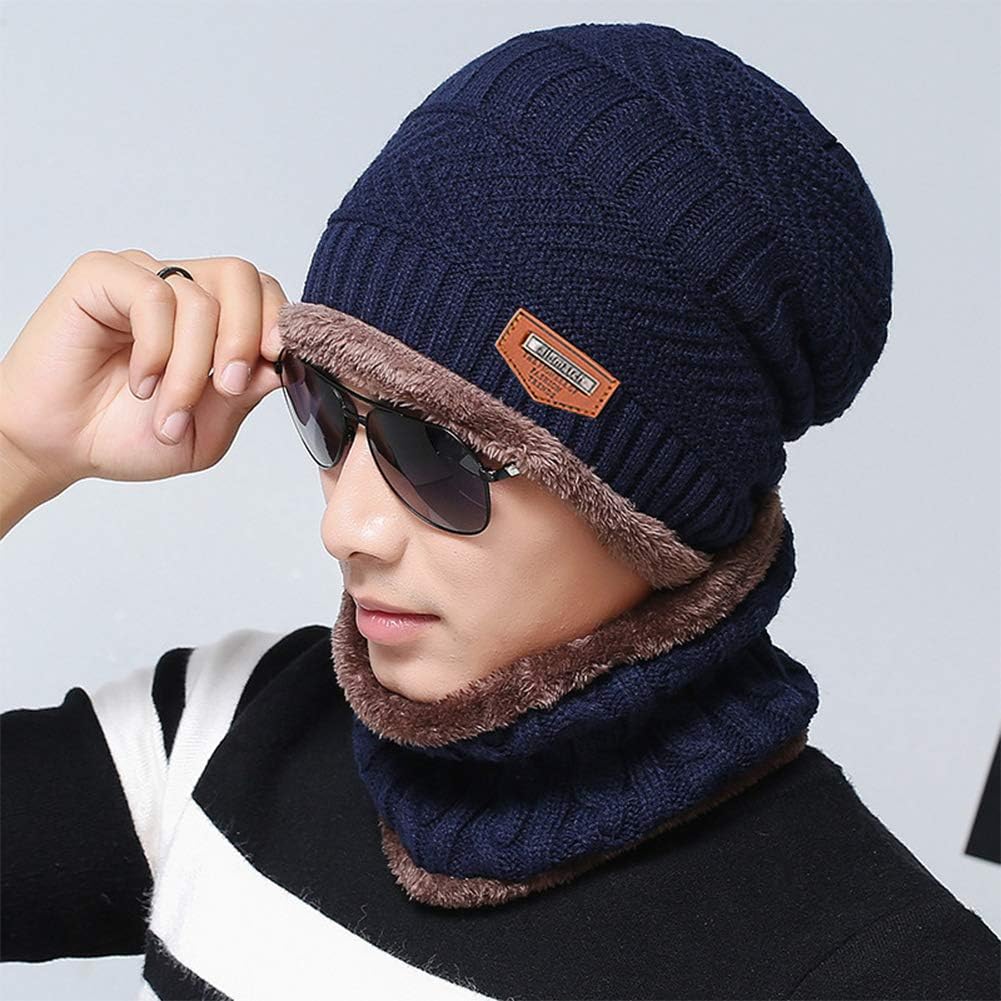Warm Winter Beanie Hat & Scarf Set Stylish Knit Skull Cap for Men Women - Image 2