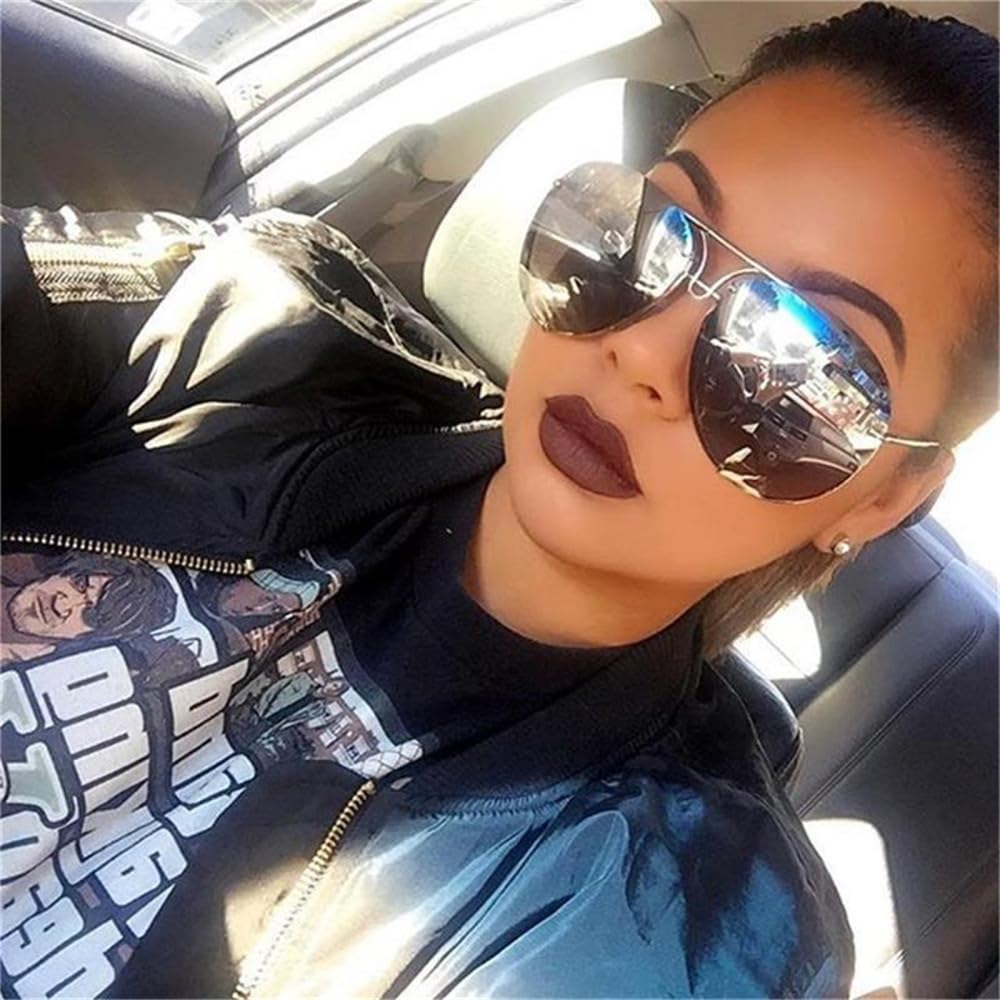Gafas de sol vintage para hombre, gafas de sol negras para dama, gafas de sol con espejo para mujer UV400