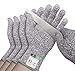4 Pack Cut Resistant Gloves - Safety Gloves Food Grade Cut Proof Gloves, Safety Cutting Glove for Hand Protection in Kitchen